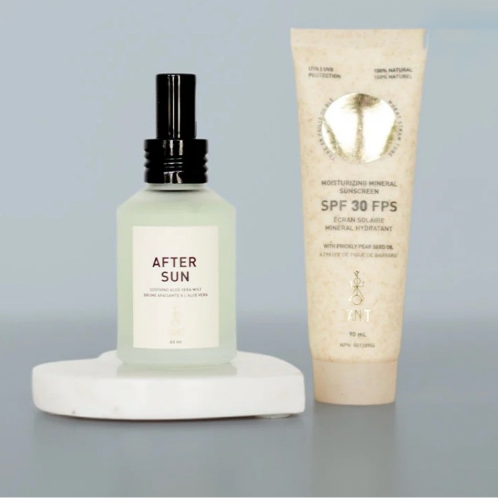 Tanit Mineral Sunscreen SPF 30 and After Sun Mist.